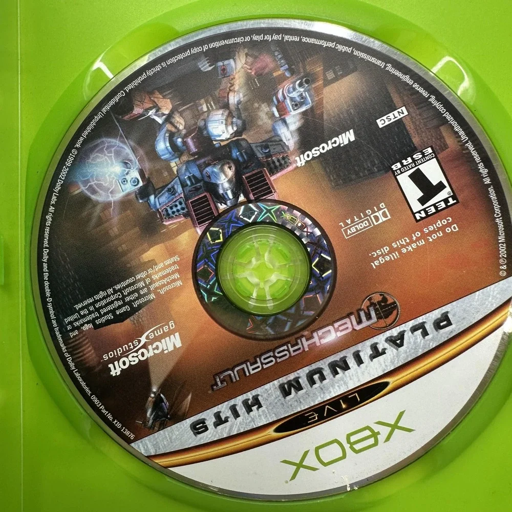 MechAssault Platinum Hits Microsoft Xbox Original Video Game w/ Case Disc Live